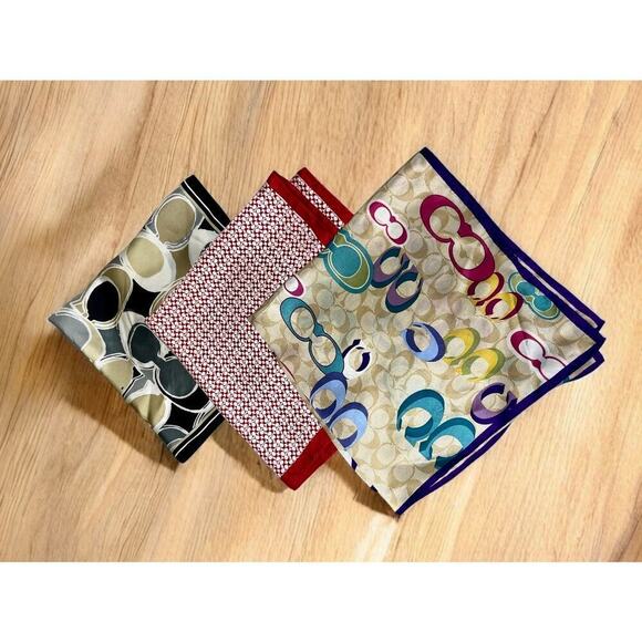 Bundle of Coach Signature Silk Scarves - Picture 8 of 8